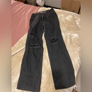 EUC distressed, straight leg, jeans